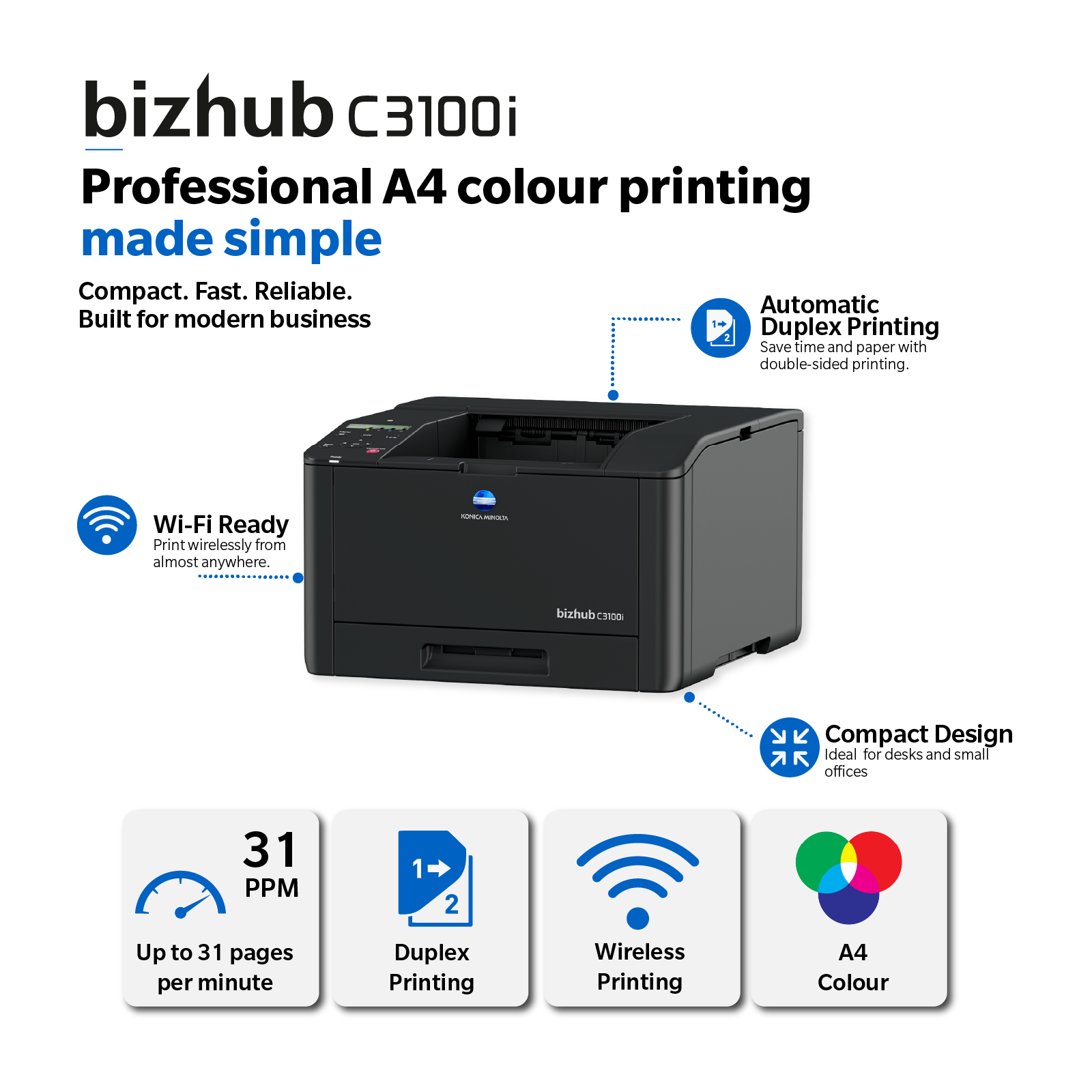 bizhub C3100i + FREE Aditional Toner Set
